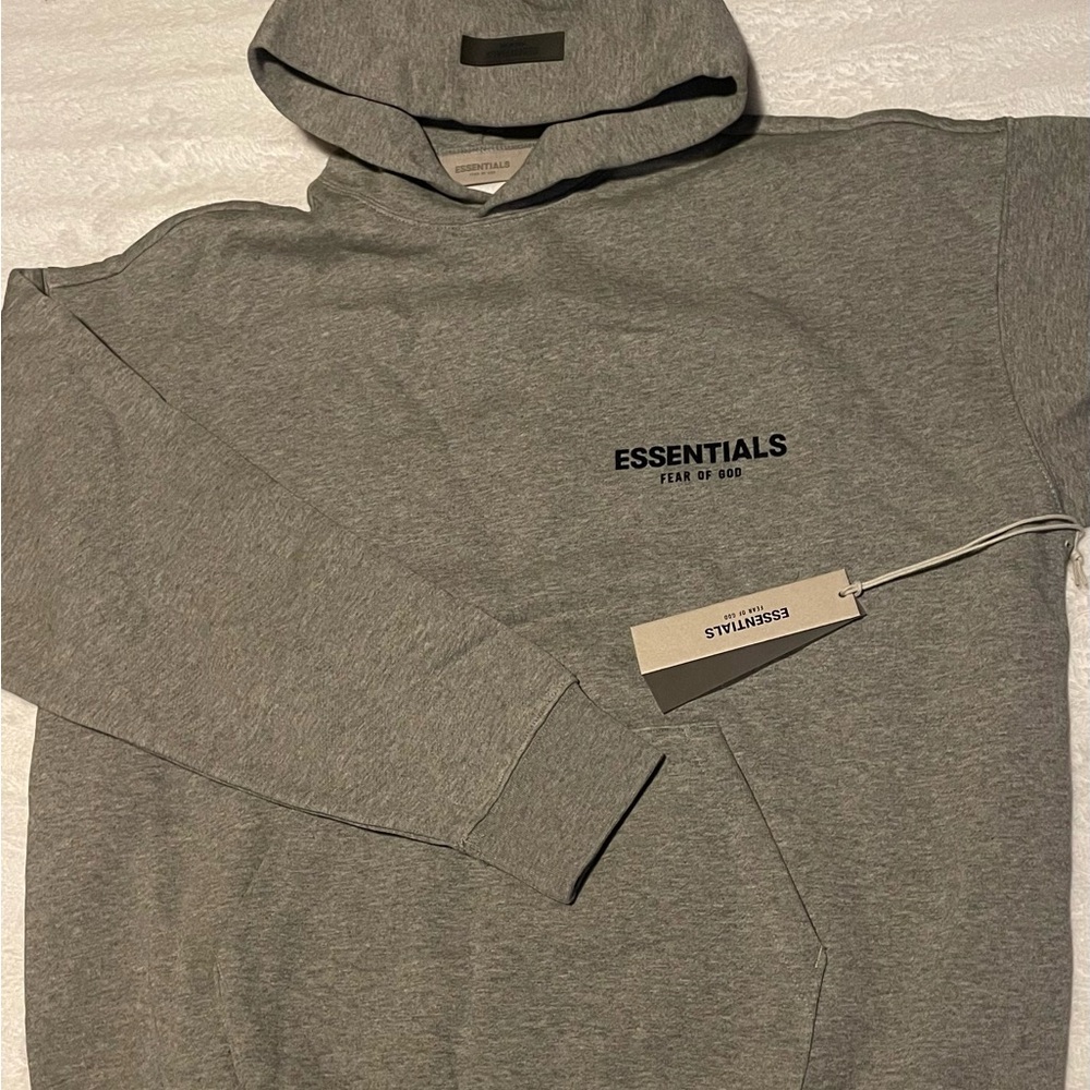 Brand New Size Small Essentials Fear Of God Dark Oatmeal Hoodie